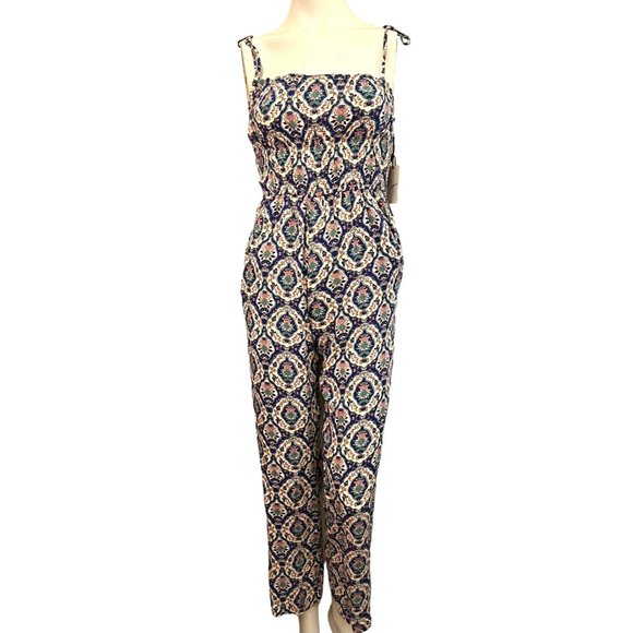 Japna Pants - Japna Jumpsuit Romper Womens XS Small Multi Color Floral Sleeveless Boho NEW